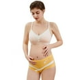 thumbnail image 4 of Xmarks Women's Over Bump Maternity Underwear High Waist Seamless Pregnancy Briefs Panties Multi-Pack Yellow 2XL, 4 of 12