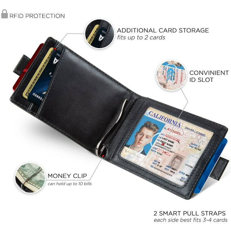 SERMAN BRANDS Money Clip Wallet - Mens Wallets slim Front Pocket RFID  Blocking Card Holder Minimalist Mini Bifold (California Desert Transformer)  at  Men's Clothing store