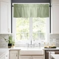 thumbnail image 3 of Sage Green Ombre Kitchen Valances for Windows 54x18 Inch Kitchen Curtains Valances Rod Pocket Modern Gradient Abstract Art Bathroom Window Valances for Window Treatment Decor, 3 of 6