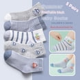 thumbnail image 1 of Summer Toddler Baby Socks - Thin Breathable Mesh Mid-Calf Short Ankle Socks, Combed Cotton Boys Girls Socks 5-Pair Packs, 1 of 8