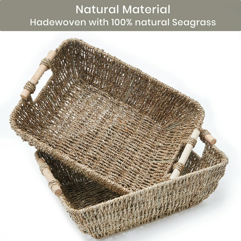 Fine Quality Small Woven Smooth Wood Basket w/Wooden Handle Home Decor/  Gift 71