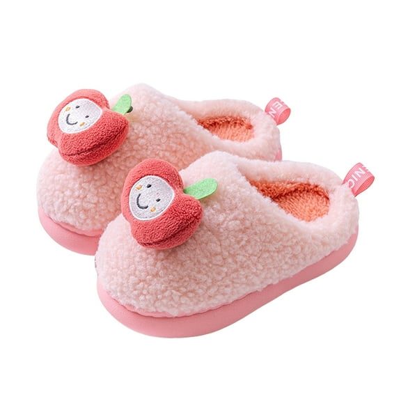 KEXE Slippers For Kids Girls' Slippers Toddler Kids Slippers Cute Animal Cartoon Shoes Girls Boys Warm Winter Household Slippers 12-18 Months