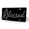 thumbnail image 2 of Yehwow Blessed Glitter Metal Car Plate Aluminum License Plate, 2 of 6