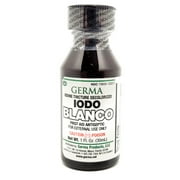 Germa White Iodine Tincture. First Aid Antiseptic. For Minor Scrapes, Cuts, Bruises and Burns. Prevents Skin Infection. 1 Oz