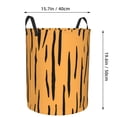 thumbnail image 2 of DouZhe Waterproof Collapsible Large Laundry Baskets, Yellow Tiger Stripe Prints Circular Hamper with Handles, 2 of 6