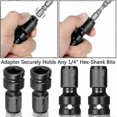 thumbnail image 5 of 4 Pcs Impact Adaptor 1/2 Square Drive To 1/4 Hex Shank Socket Adapter Quick Release Chuck Converter ju, 5 of 5