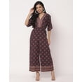 thumbnail image 2 of Moomaya Women's Printed Jumpsuit, V-Neck Wide Leg Loose Boho Style Jumpsuits, 2 of 9