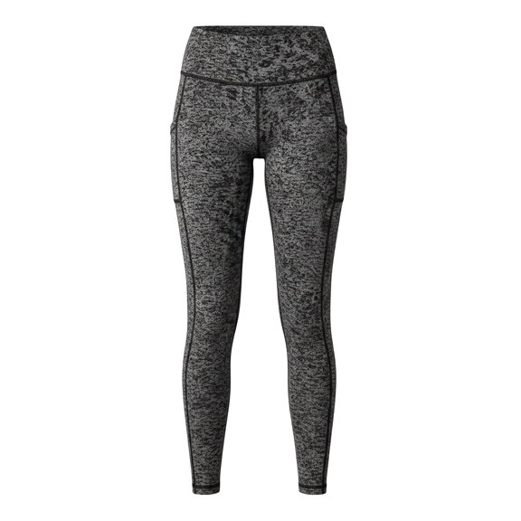 Riforla Womens Leggings with Pocket High Waist Seamless Outdoor Non See Through Capris Fitness Running with Pockets Pants for Women Grey XXL