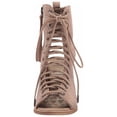 thumbnail image 3 of Dolce Vita Lira Women's Peep Toe Lace-Up Cutaway Back Booties, 3 of 5