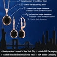 thumbnail image 2 of Gem Stone King 7.00 Ct Black Onyx 18K Rose Gold Plated Silver Pendant and Earrings Jewelry Set, 2 of 5