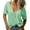 Light Green, variant on Sherrylily Women Deep V-Neck Short Sleeve Tops Solid Casual Loose Basic T Shirt