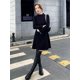 thumbnail image 5 of Vestidos plisados de ganchillo para mujer, Mini vestido corto negro extremo de punto para mujer, ropa de cuello alto, moda coreana para primavera y otoño 2025, 5 of 7