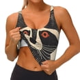 thumbnail image 3 of Fotbe Retro Raccoon Graphic Print Sujetador Deportivo Largo sin Aros para Mujer con Almohadillas y Soporte Medio, Transpirable y Absorbente, Camiseta Tipo Chaleco o Tank Top-Medium, 3 of 8