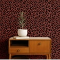 thumbnail image 2 of S4Sassy Leopard Print Wallpaper- Animal Theme Removable Walls Covering, 25" x 360" Self-Adhesive Vinyl Wall Paper, Decorative Wallwrap, Easy DIY Walls Covering For Bedroom, Living Room- Red, 2 of 9