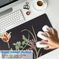thumbnail image 4 of Chic Extended Mouse Pad - Black Flower Pattern, Large 31.5 x 11.8 Inch - Excellent Gaming Mousepad & Desktop Decor - Suitable Office Accessory for Men & Women - Fits Laptop & Keyboard, 4 of 7