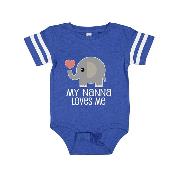 Inktastic Nanna Loves Me Grandchild Boys or Girls Baby Bodysuit