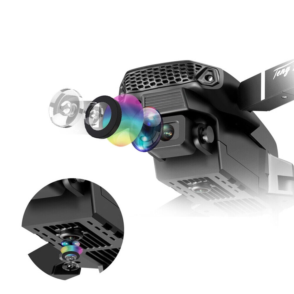 US New RC Drone With 4K HD Dual Camera WiFi FPV Foldable Quadcopter +4 Battery