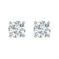 thumbnail image 3 of 1/2 Carat 4-Prong Set Diamond Stud Earrings in 14K White Gold - IGI Certified, 3 of 6