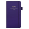 thumbnail image 2 of 2027 Weekly Monthly Planner in Purple - Pocket Sized Portable Agenda Book - 72 Sheets Business Organizer with Elastic Closure and Pen Holder, 2 of 6