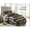 thumbnail image 3 of Nanshing Pastora 7 Piece Luxury Glam Leaves Print, Bronze, Full, 3 of 11