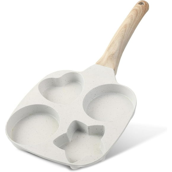 Egg Pan Omelette Pan, 4-Cup Nonstick Egg Frying Pan, Healthy Granite Egg Cooker Pan Egg