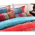 thumbnail image 4 of 3 Piece Colorful Retro Bohemian Duvet Cover Set Mandala Striped Reversible Boho King Comforter Cover Sets,King Size, 4 of 4