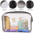 thumbnail image 3 of Bolsas para cosméticos Tbestmax, transparentes, impermeables, de viaje, 10 unidades, 3 of 6