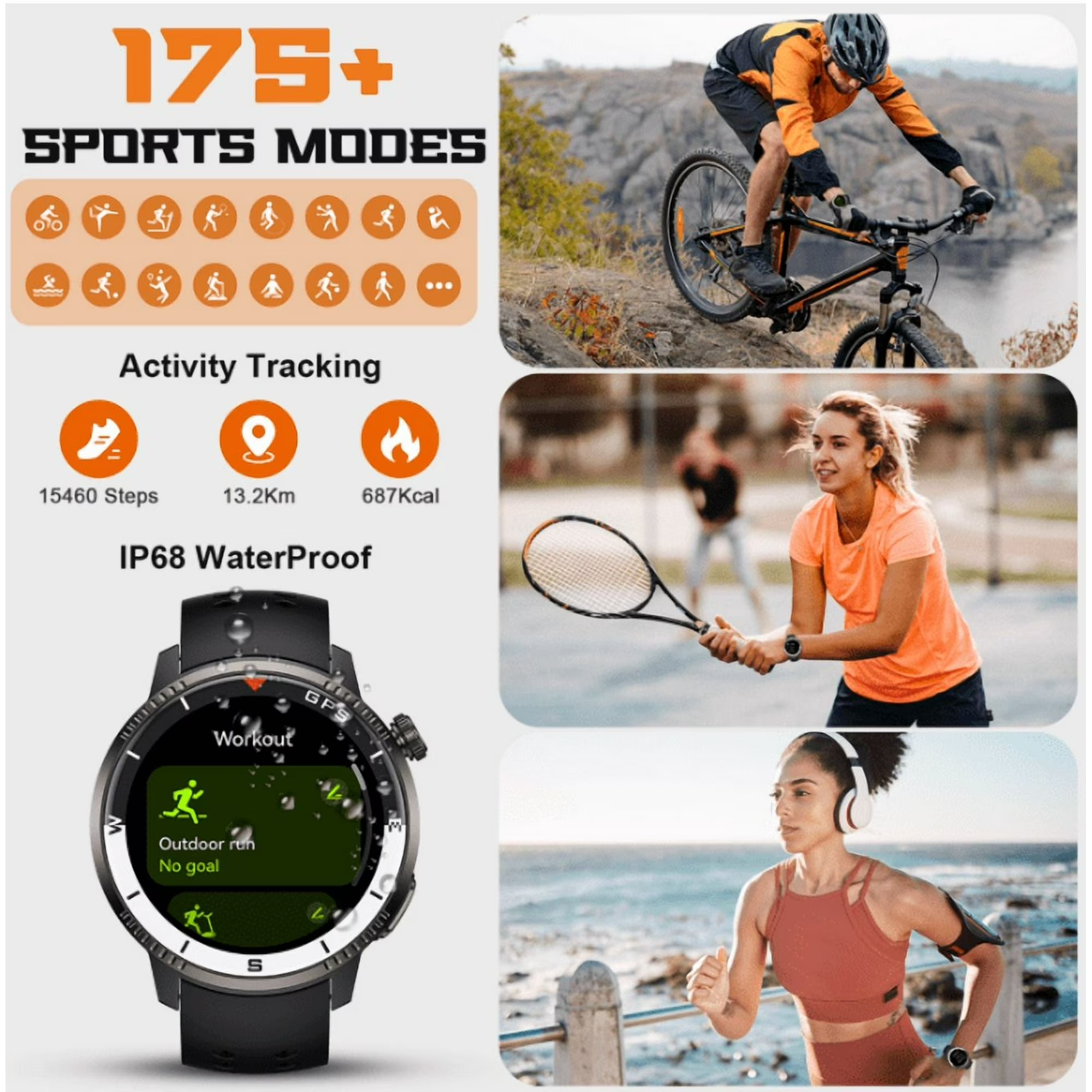 Btootos GPS Smart Watch with AMOLED Display, 1.43", 170+ Sports Modes photo 5