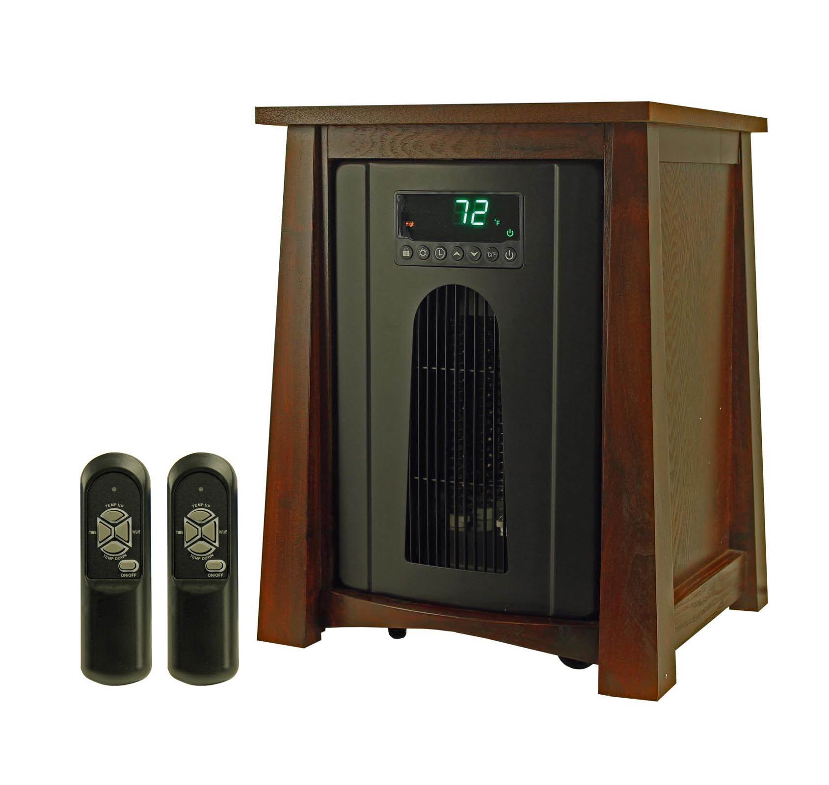 LifeSmart 1500W 8 Infrared Heater, Dark Oak - Walmart.com