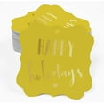 thumbnail image 2 of Inkdotpot Pack Of 100 Real Gold Foil Bracket Shape Paper Tags Happy Holiday Favor Hang Tags, 2 of 6