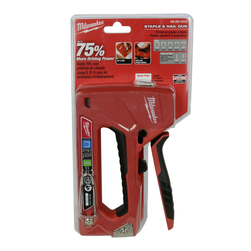 Milwaukee Tools 48221010 Staple & Nail Gun with Integrated Staple