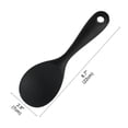 thumbnail image 2 of 8.7" Silicone Soup Ladle Spoon Wood Hand Restaurant Kitchen Scoop Utensil Cooking Supplies Black, 2 of 7