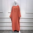 thumbnail image 2 of Muslim Women Batwing Abaya Dress Front Zipper Kaftan Islamic Maxi Dress Middle East Robe, 2 of 2