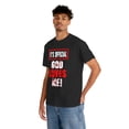 thumbnail image 4 of DJH Apparel | It's Official: God Loves Me Christian Unisex Cotton T-shirt, 4 of 7
