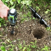 WORKPRO 2-Piece Auger Drill Bit, 1.6x9 and 3x12 Garden Auger Spiral Drill Bit for 3/8 Hex Drive Drill, Hole Digger