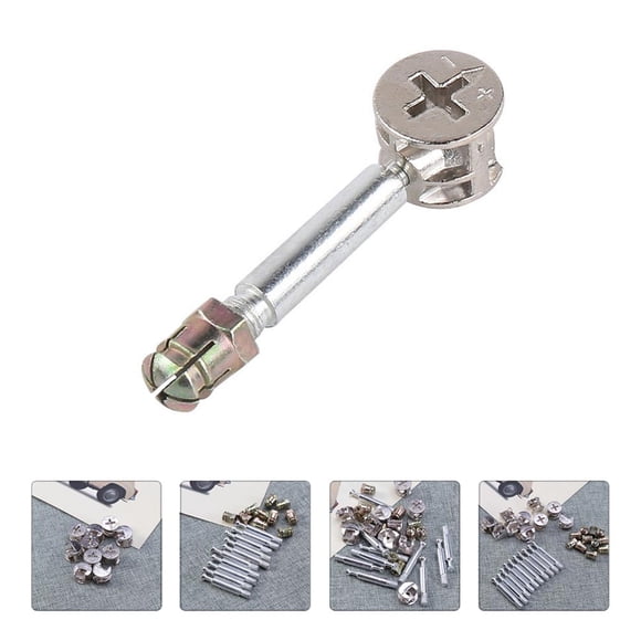 BALAHAPY 20Jgo Pernos Y Tuercas Preinsertadas Para Conector De Muebles En Color Plateado