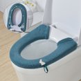 thumbnail image 4 of LCXmlly Button Design Toilet Mat Soft Comfortable Button Design Toilet Seat Pad Washable Reusable Toilet Pad for Bathroom, 4 of 9