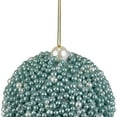 thumbnail image 3 of Northlight Glitter Beaded Christmas Ball Ornament - 4" - Seafoam Green, 3 of 7