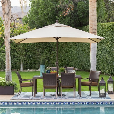 Coral Coast 8 X 11 Ft Aluminum Rectangle Patio Umbrella Walmart Com