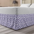 thumbnail image 1 of Aqua Jellyfish Bed Skirt, Illustration of Scattered Fish Type Swimming Oceanic Environment Elements, Elastic Bedskirt Dust Ruffle Wrap Around for Bedding Decor, 4 Sizes, Violet White, by Ambesonne, 1 of 2