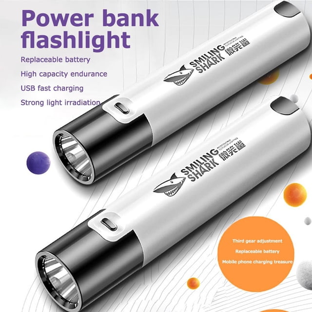 Potente LED Antorcha Power Bank Handheld Impermeable Camping Mini Linterna Likrtyny Iluminación del hogar multifuncional
