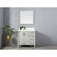 thumbnail image 3 of Aberdeen 36 in. W x 22 in. D Left Offset Sink Bathroom Vanity in Coventry Gray with Quartz or Marble Countertop | MODERN VANITY, 3 of 5