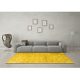 thumbnail image 3 of Ahgly Company Machine Washable Indoor Rectangle Persian Yellow Traditional Area Rugs, 5' x 8', 3 of 4