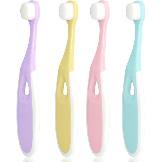 Juego de 8 cepillos de dientes NQ ultra suave 1 a 6 años Con limpiador de lengua