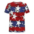 thumbnail image 4 of UVEASISHA Fourth of July Shirt Men Distressed Print Patriotic Graphic Tees Big and Tall Slim Fit Casual Workout Shirts Memorial Day Short Sleeve Crewneck Pullovers Multicolor 3XL, 4 of 5