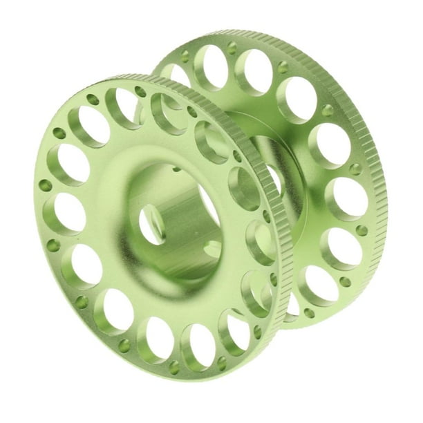 Carrete de dedo de aleación de aluminio duradero para buceo en naufragios, carrete técnico para esnórquel Verde