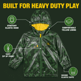 thumbnail image 6 of John Deere Toddler Boys' Hooded Zip-Up Rain Jacket Green Yellow Camo, 6 of 7