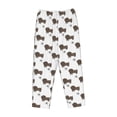 thumbnail image 4 of Goofa Dachshund Dog Printed Soft Pajama Pants for Women, Wide Leg Comfy Casual Lounge Yoga Pants-Large, 4 of 9