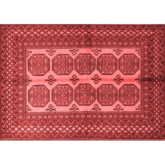 Ahgly Company Indoor Rectangle Southwestern Red Country Area Rugs, 2' x 5'