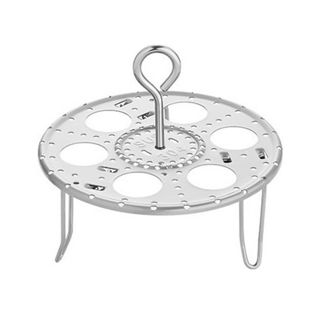

NUZYZ Steaming Rack Uniform Steaming Hole Thickened Breathable Stainless Steel Three-legged Steamed Round Egg Rack Kitchen Accessories